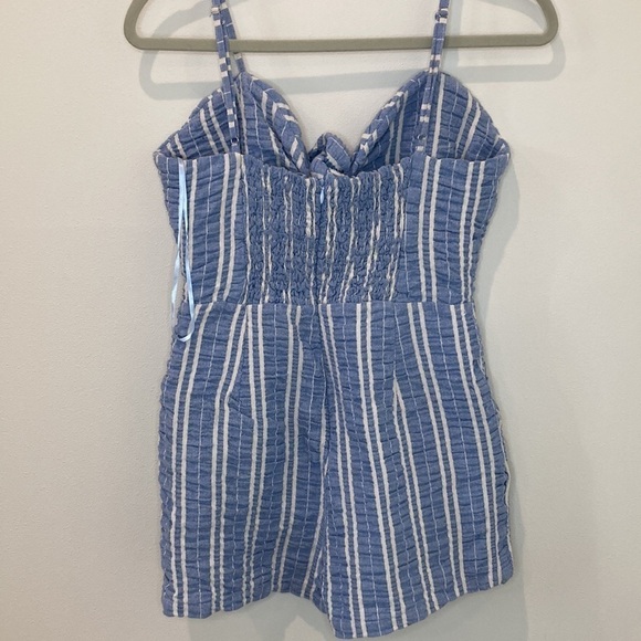 Lost + Wander Waves Stripe Tie Front Romper - Picture 8 of 11